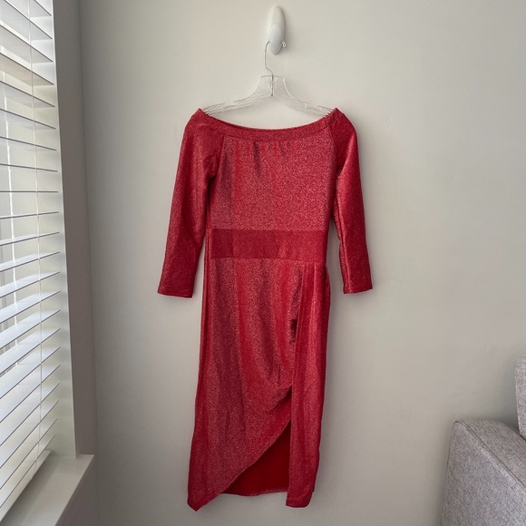 Made in China Dresses & Skirts - Women's Glitter Midi Dress - Red